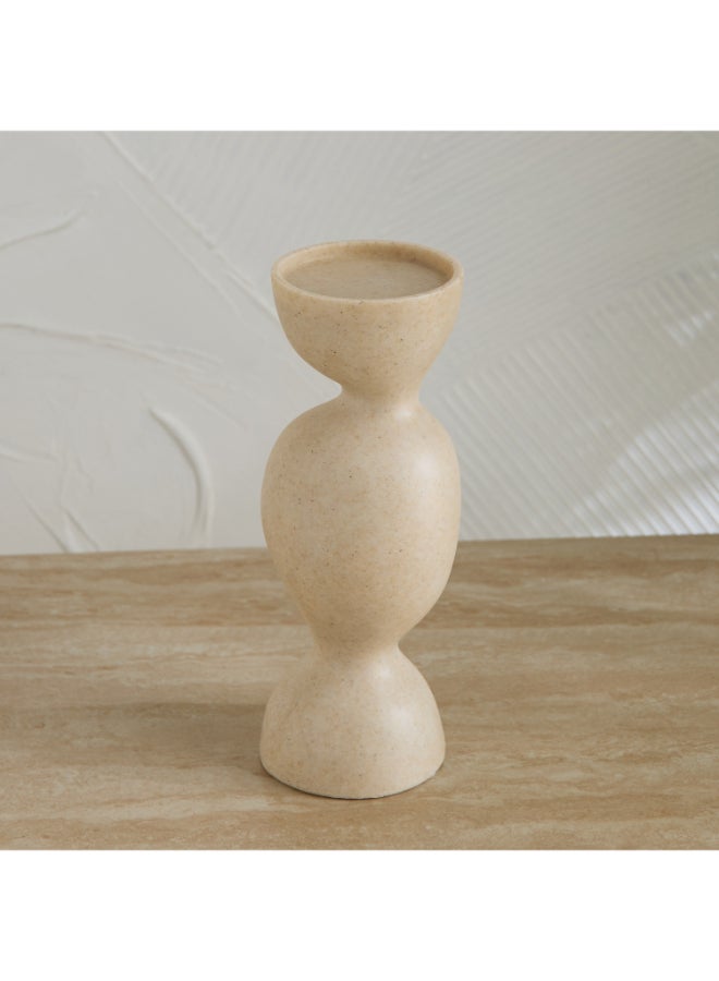 Home Box Luxe Polyresin Candleholder - Beige - Image 2